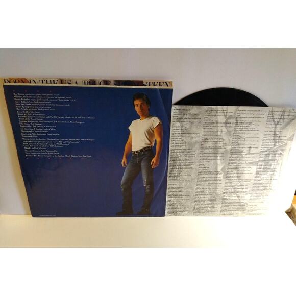 Bruce Springsteen Born In The USA Vinyl LP Record Original Inner Sleeve + Insert - Picture 3 of 6
